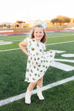 Baylor White Bear Flutter Twirl Dress - Aaria Tees Aaria Tees