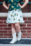 Baylor White Bear Ruffle Twirl Skort - Aaria Tees Aaria Tees