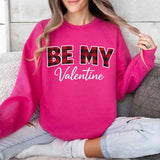 Be My Valentine Buffalo Plaid Crewneck - Valentines Day Sweatshirt - Aaria Tees Aaria Tees