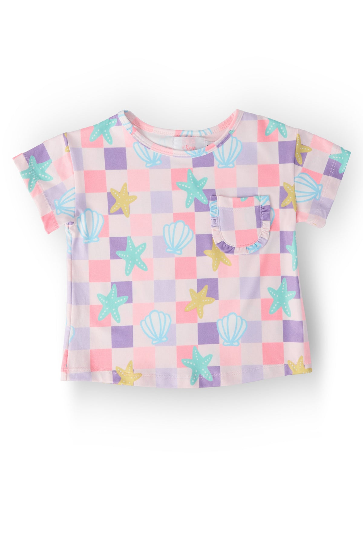 Beach Days Ruffle Pocket Tee - Aaria Tees