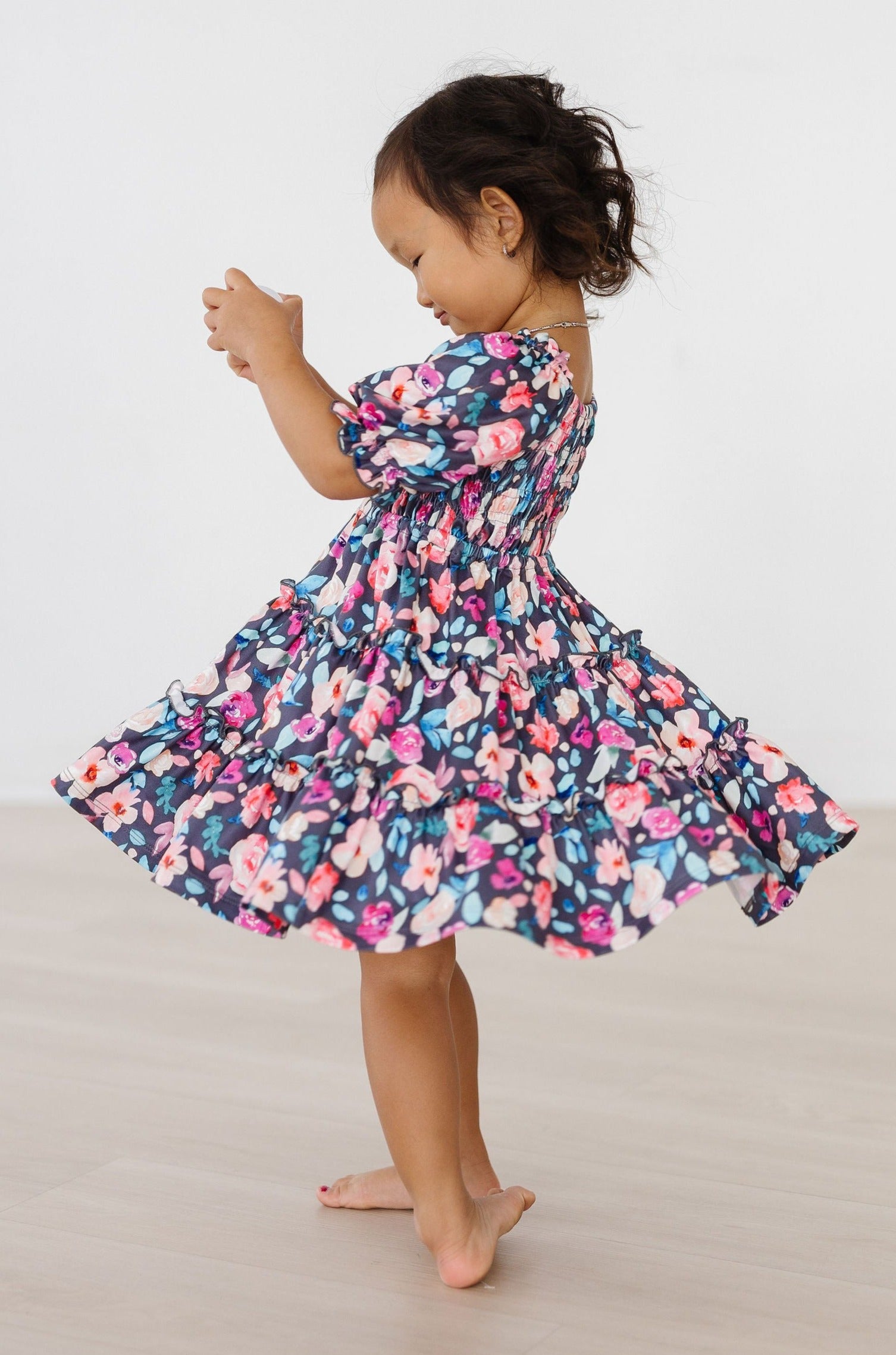Beauty in Bloom Smocked Ruffle Dress - Aaria Tees Aaria Tees