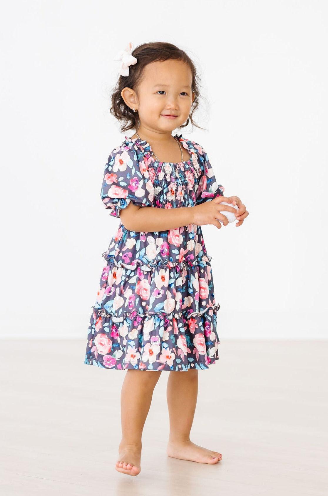 Beauty in Bloom Smocked Ruffle Dress - Aaria Tees Aaria Tees