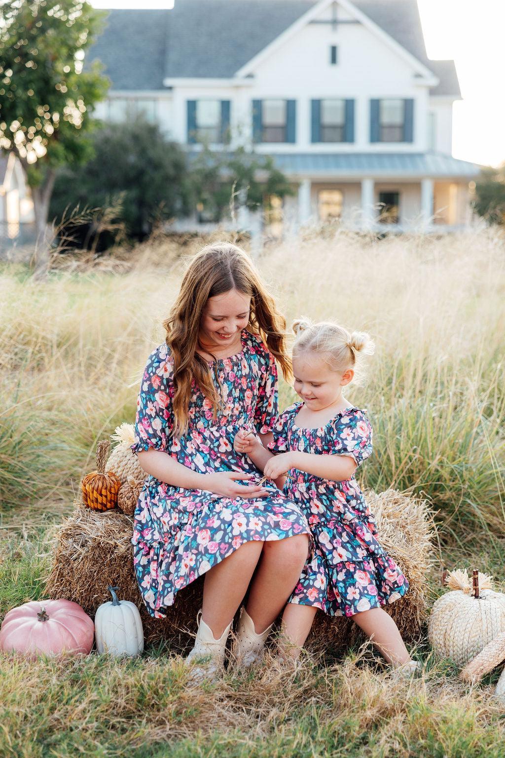 Beauty in Bloom Smocked Ruffle Dress - Aaria Tees