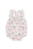 Berries & Bows Ruffle Cross Back Romper - Aaria Tees Aaria Tees