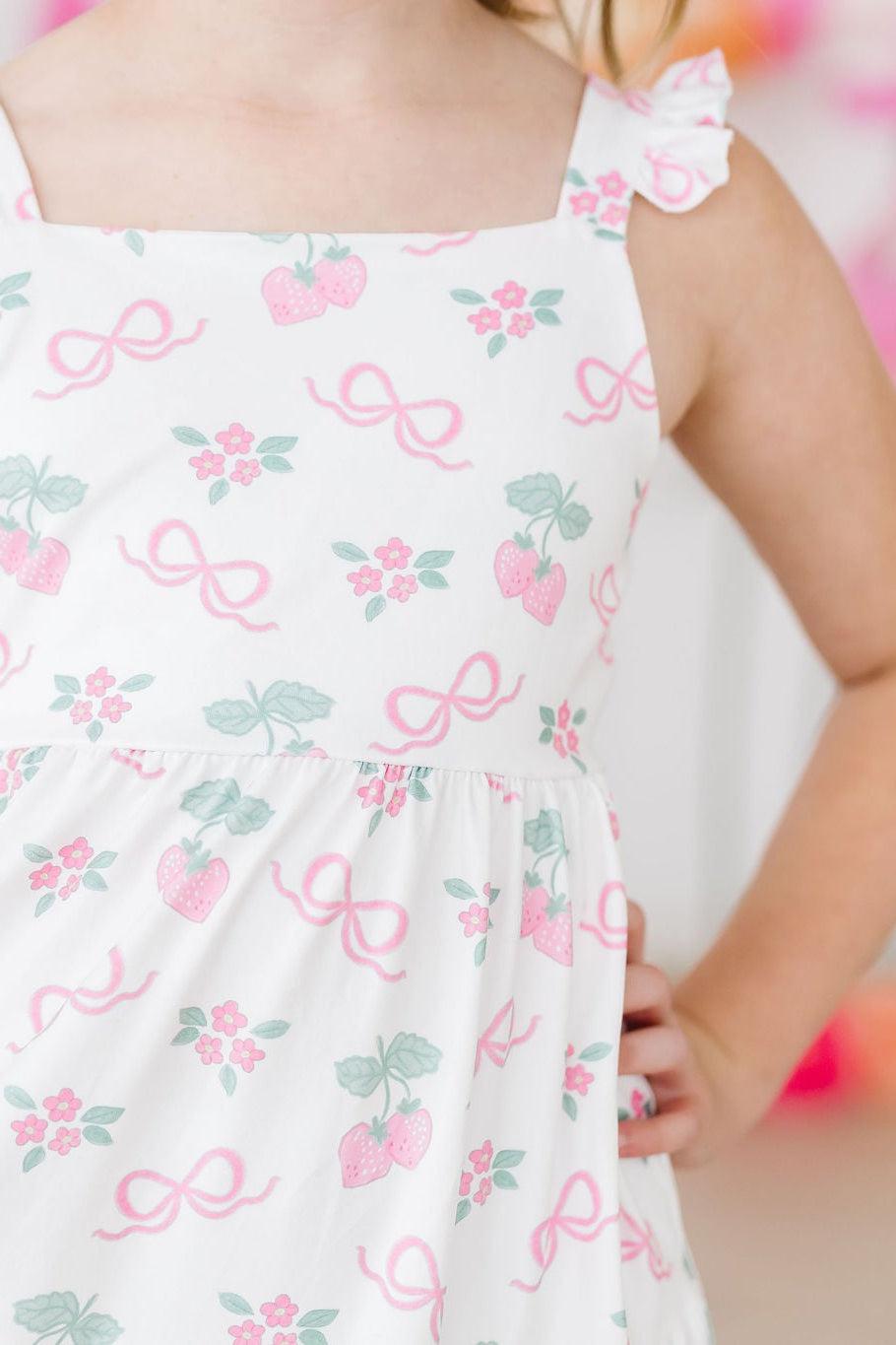 Berries & Bows Ruffle Maxi Dress - Aaria Tees Aaria Tees