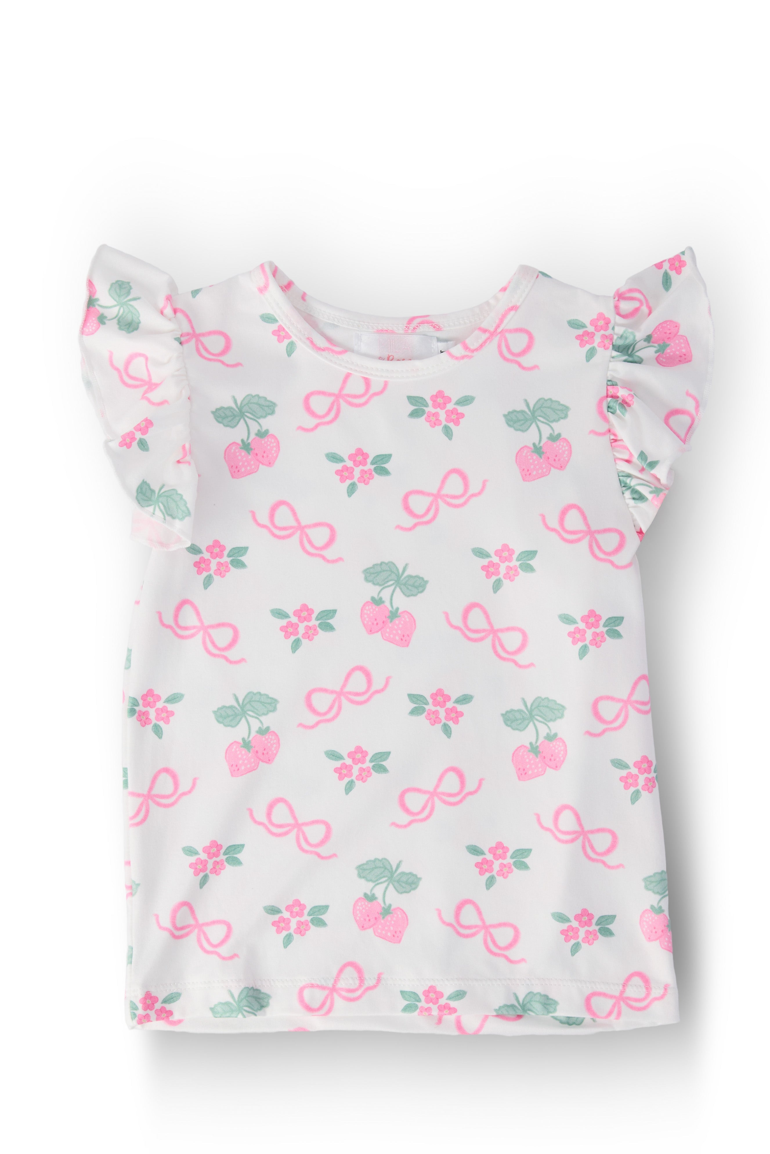 Berries & Bows S/S Ruffle Tee - Aaria Tees Aaria Tees