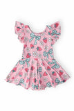 Berry Picnic S/S Twirl Leotard - Aaria Tees Aaria Tees