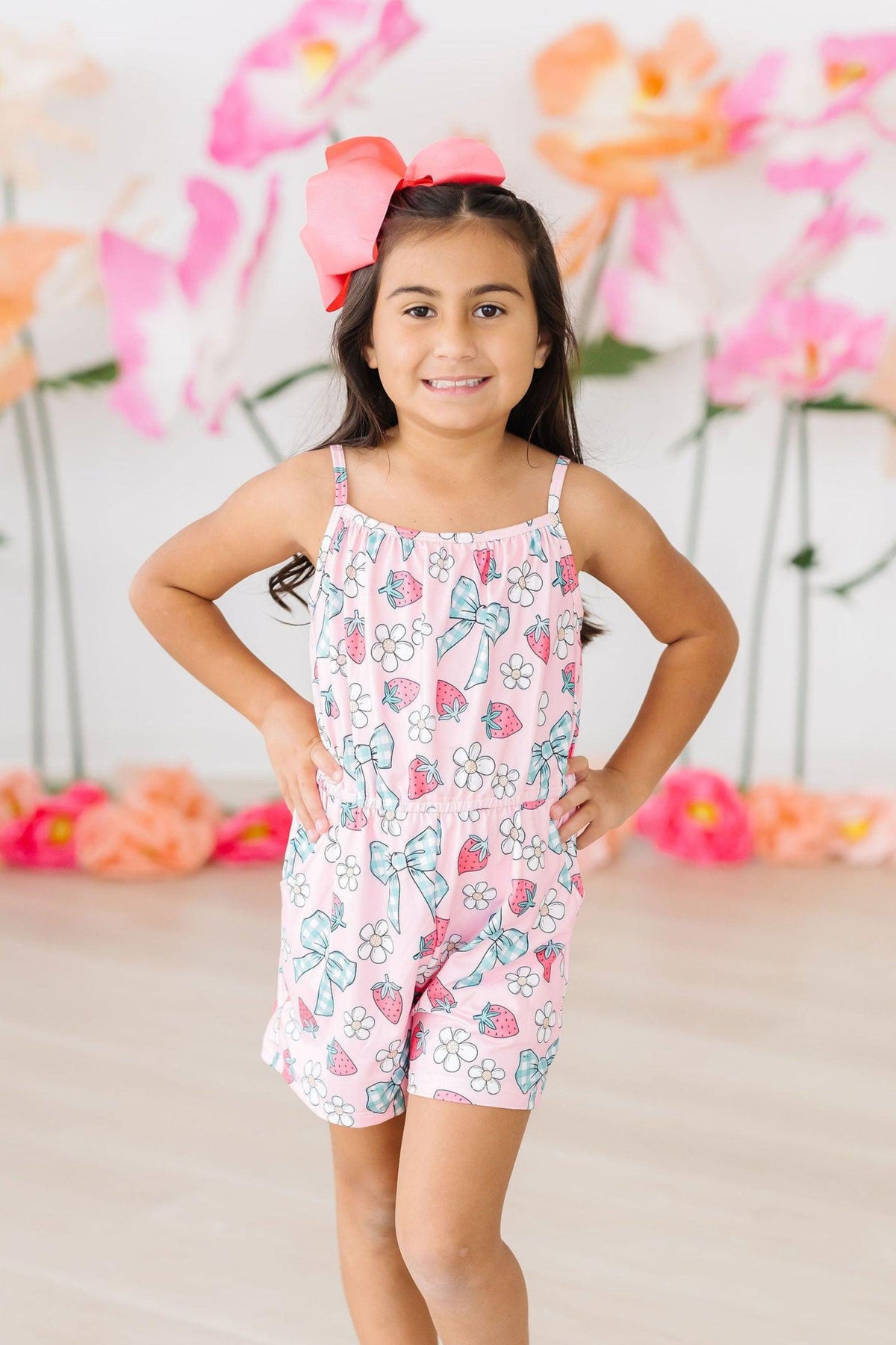 Berry Picnic Strappy Play Romper - Aaria Tees