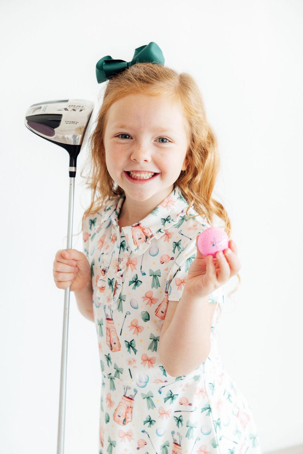 Birdies & Bows S/S Polo Dress - Aaria Tees Aaria Tees