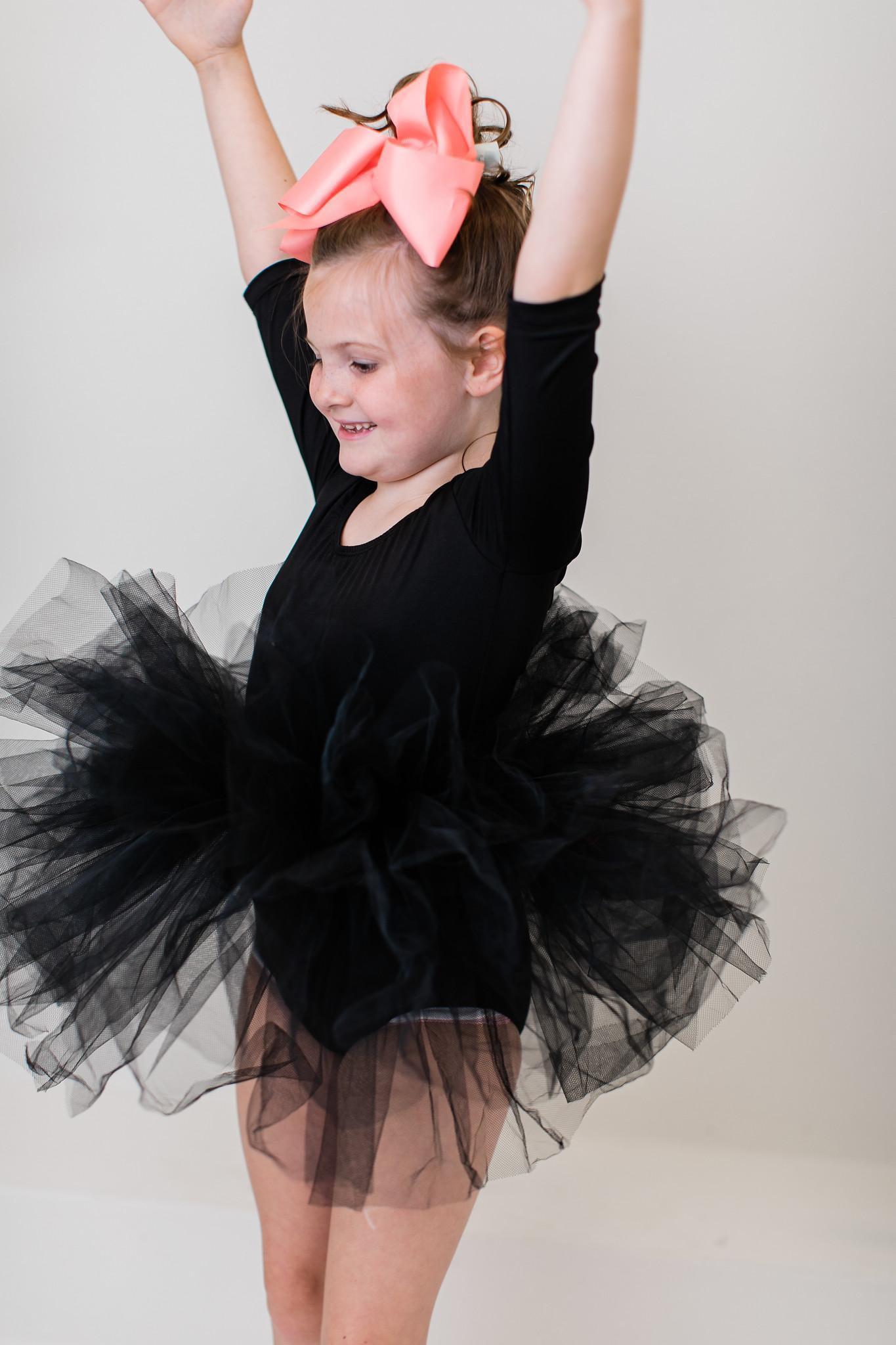 Black 3/4 Tutu Leotard - Aaria Tees Aaria Tees