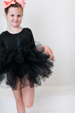 Black 3/4 Tutu Leotard - Aaria Tees Aaria Tees