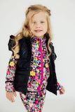 Black Checker Puffer Vest - Aaria Tees Aaria Tees