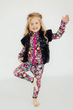 Black Checker Puffer Vest - Aaria Tees Aaria Tees
