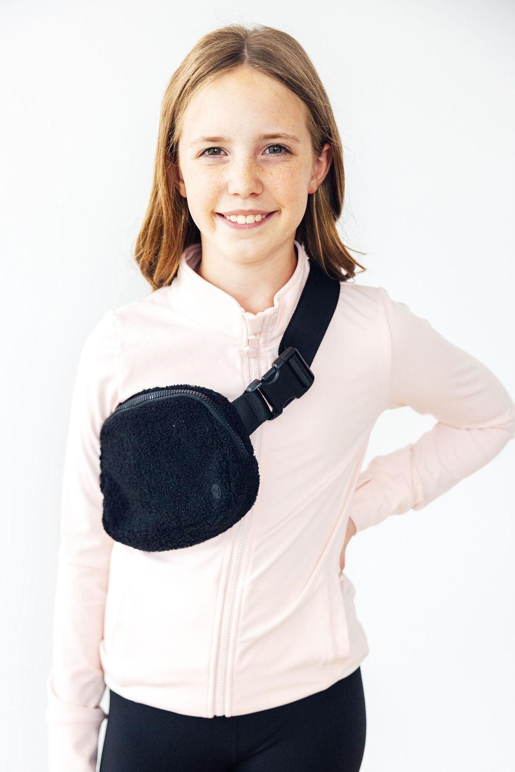 Black Fleece Belt Bag - Aaria Tees Aaria Tees
