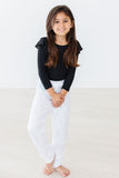 Black L/S Flutter Sleeve Leotard - Aaria Tees Aaria Tees