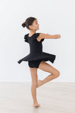 Black S/S Twirl Leotard - Aaria Tees Aaria Tees