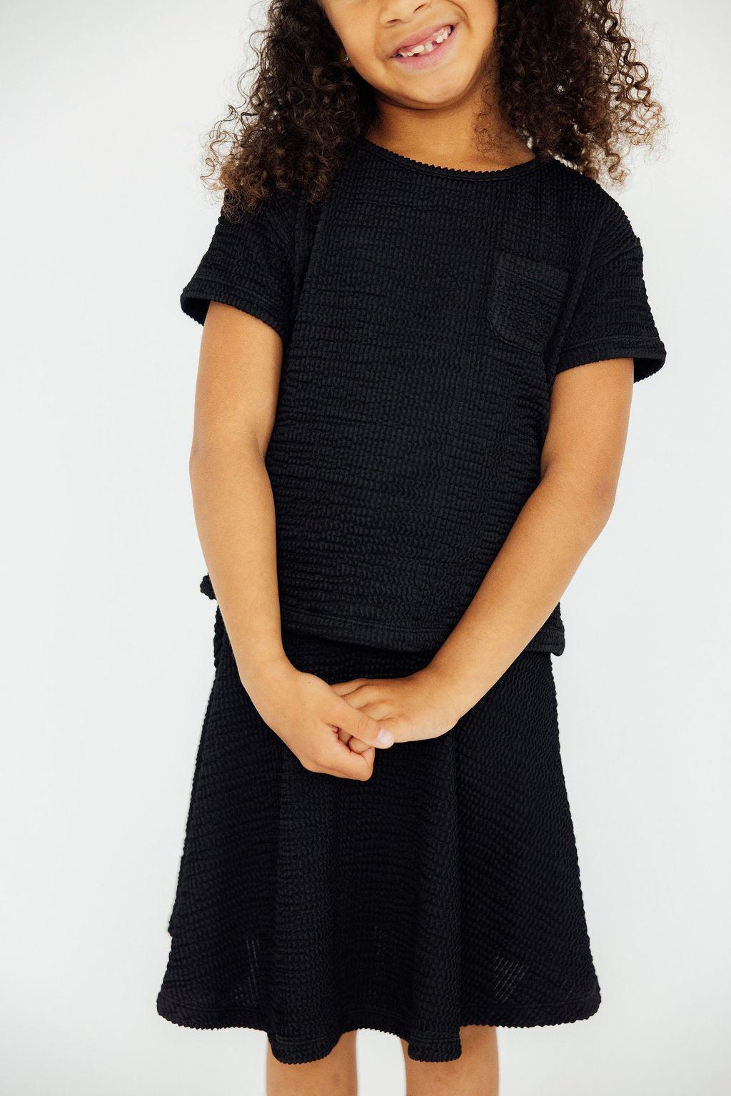 Black Scrunchy Pocket Tee - Aaria Tees Aaria Tees