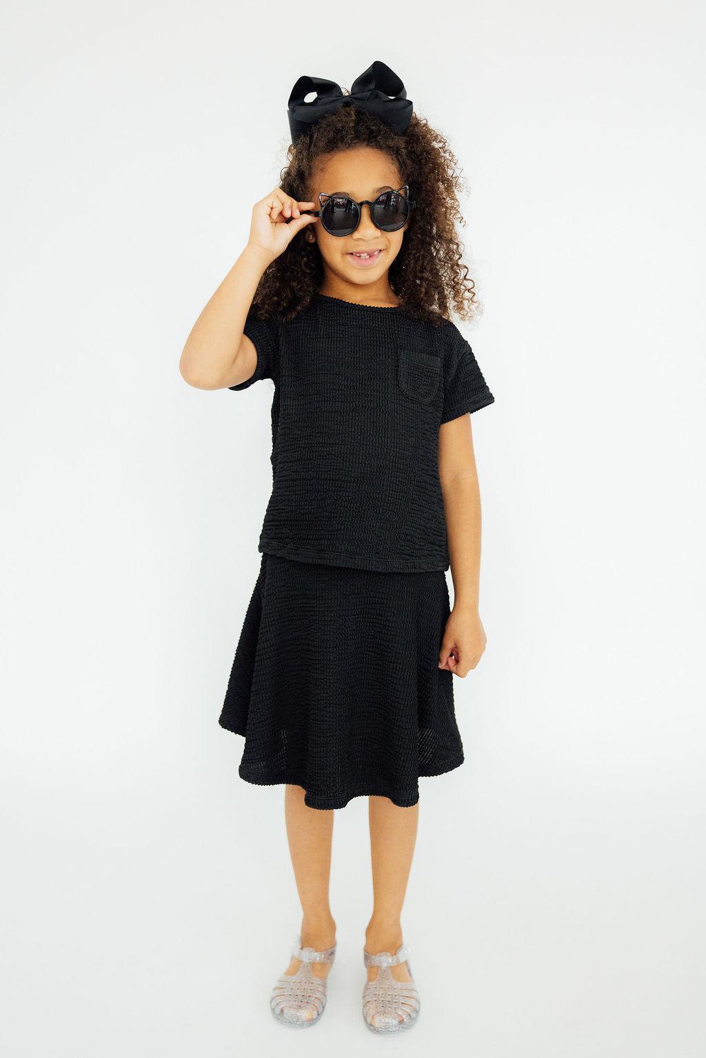 Black Scrunchy Twirl Skort - Aaria Tees Aaria Tees