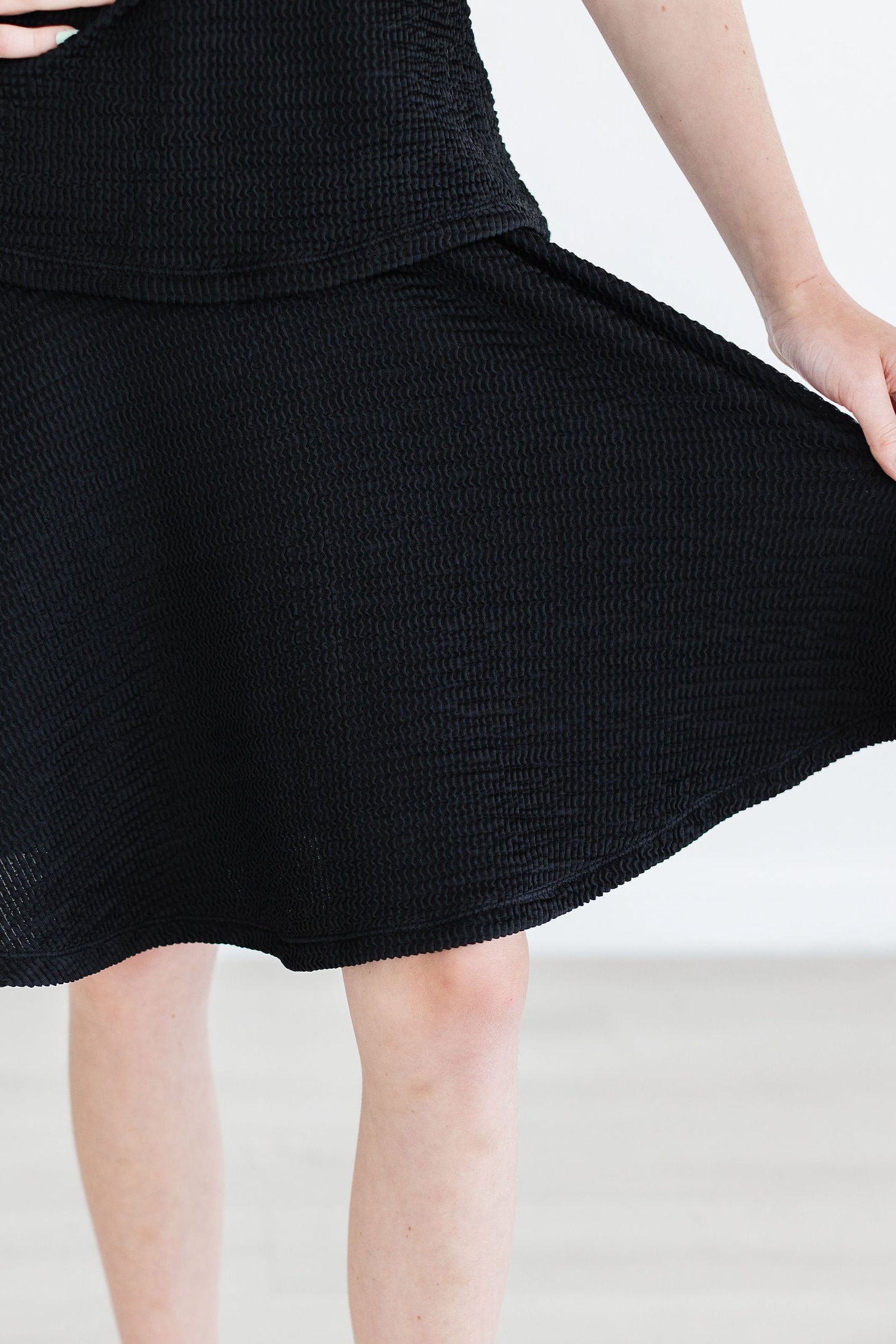 Black Scrunchy Twirl Skort - Aaria Tees Aaria Tees