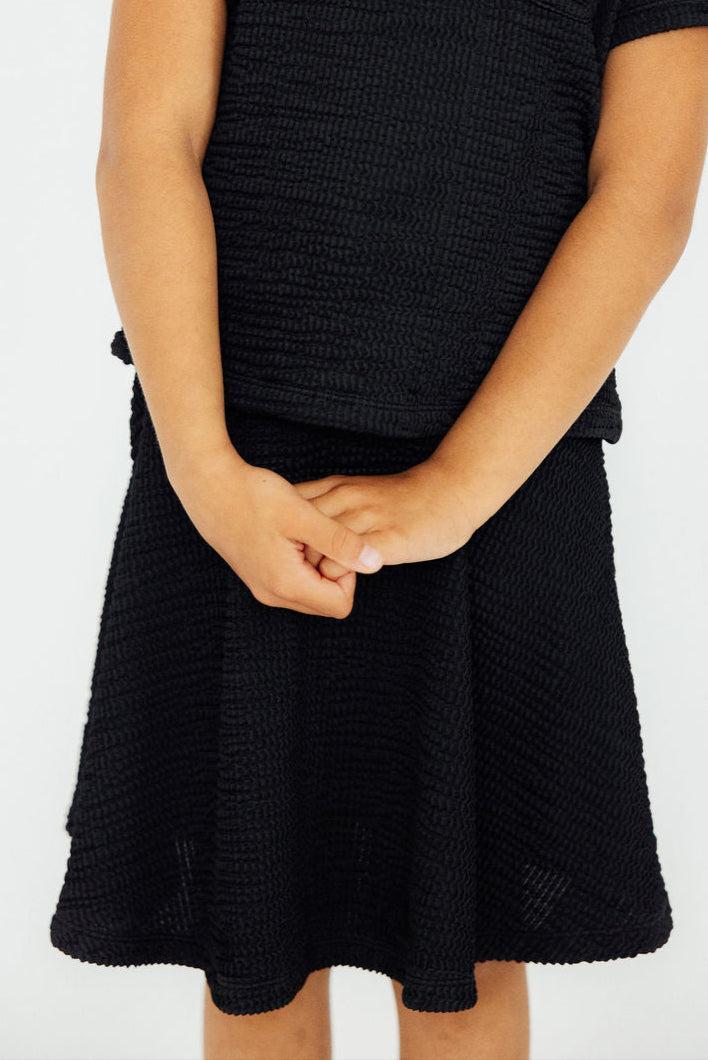 Black Scrunchy Twirl Skort - Aaria Tees Aaria Tees