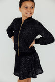 Black Sequin Twirl Skort - Aaria Tees Aaria Tees