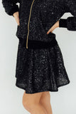 Black Sequin Twirl Skort - Aaria Tees Aaria Tees