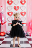 Black Shimmer 3/4 Sleeve Tutu Dress - Aaria Tees Aaria Tees