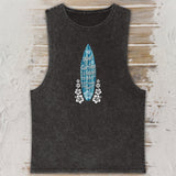 Stonewash Tank Top | Surfboard Graphic | Surf Humor - Aaria Tees Aaria Tees