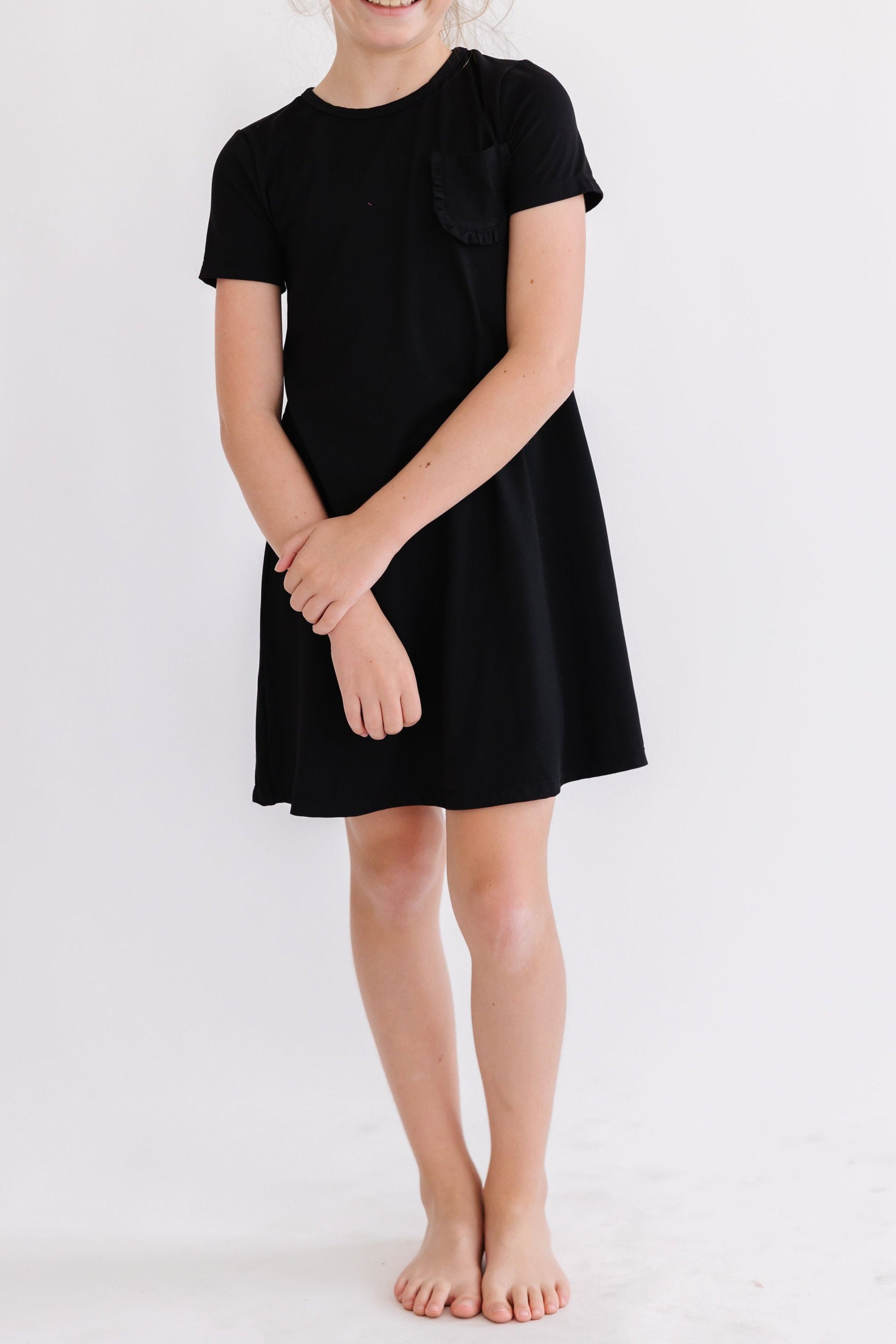 Black T-Shirt Dress - Aaria Tees Aaria Tees