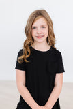 Black T-Shirt Dress - Aaria Tees Aaria Tees