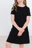 Black T-Shirt Dress - Aaria Tees Aaria Tees
