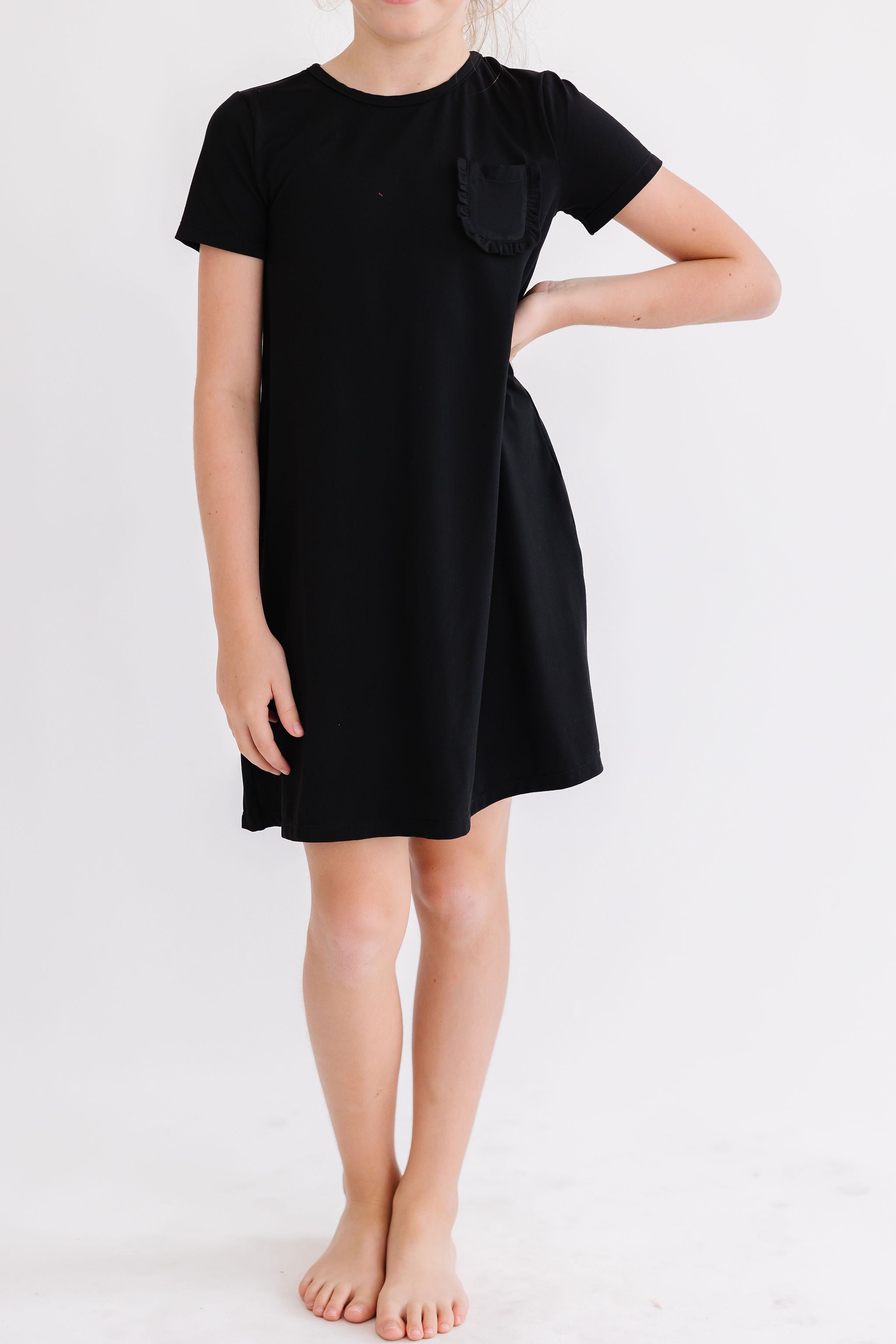 Black T-Shirt Dress - Aaria Tees Aaria Tees