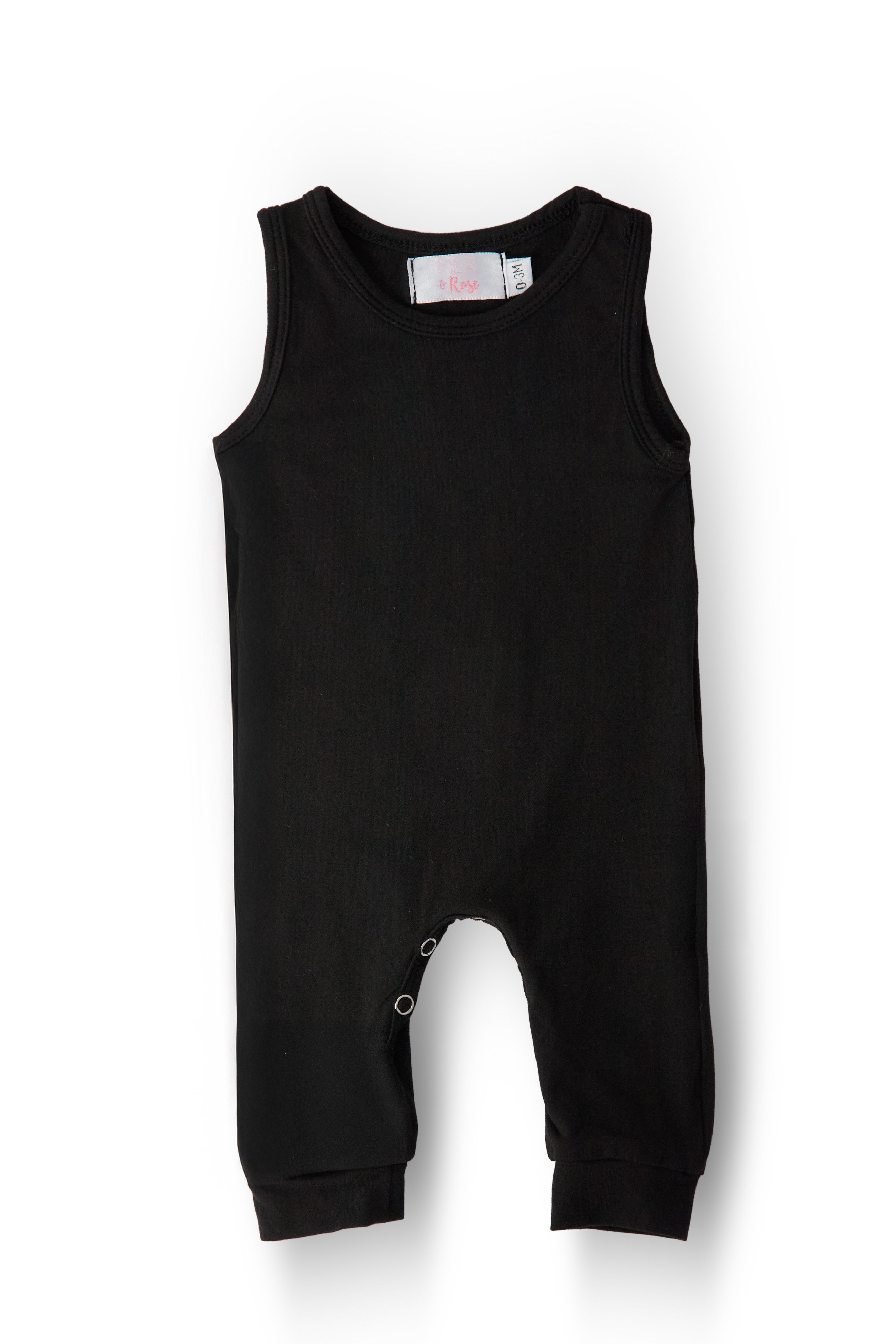 Black Tank One-Piece Jogger - Aaria Tees Aaria Tees