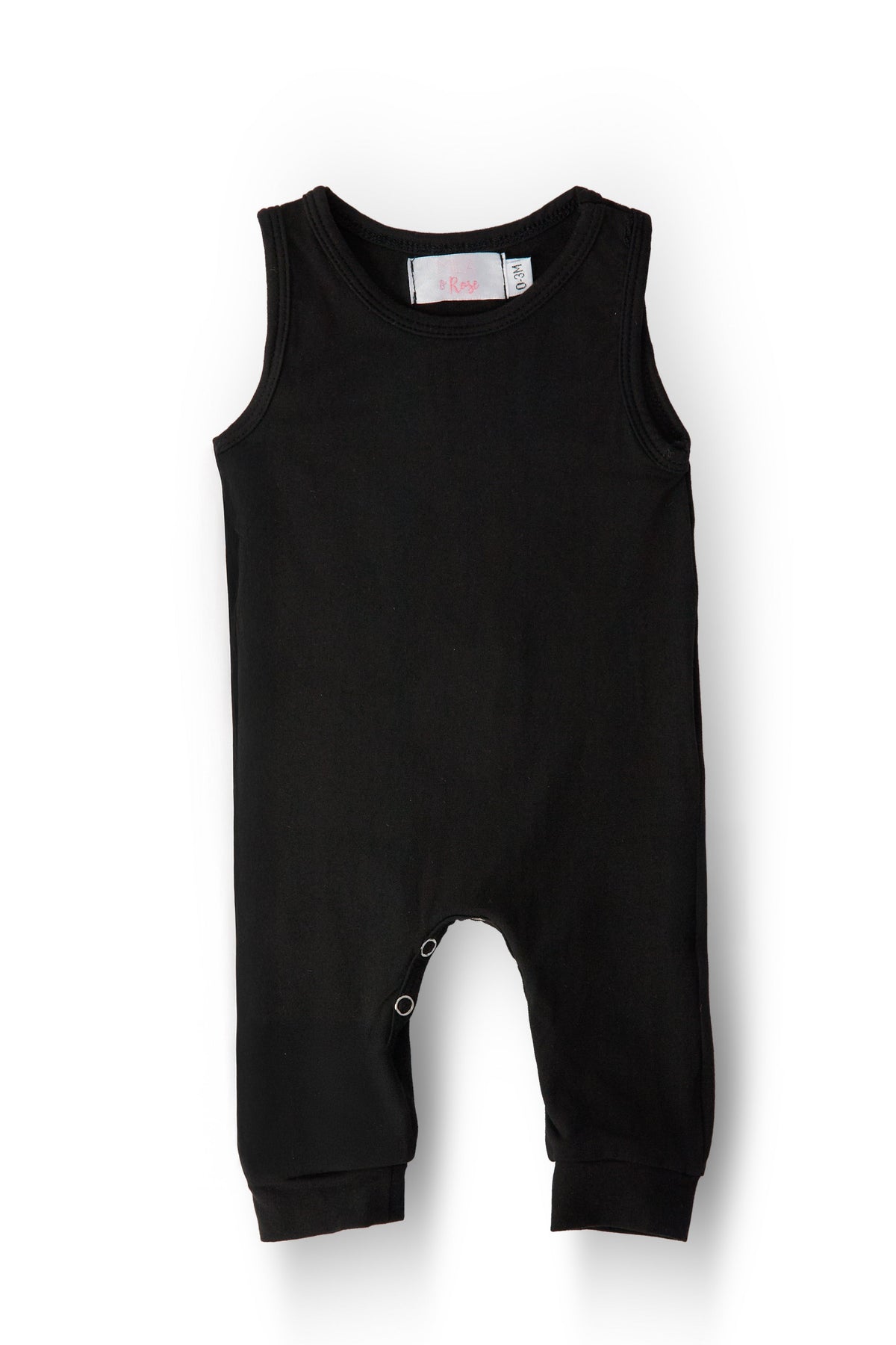 Black Tank One-Piece Jogger - Aaria Tees