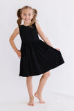 Black Tank Pocket Twirl Dress - Aaria Tees Aaria Tees