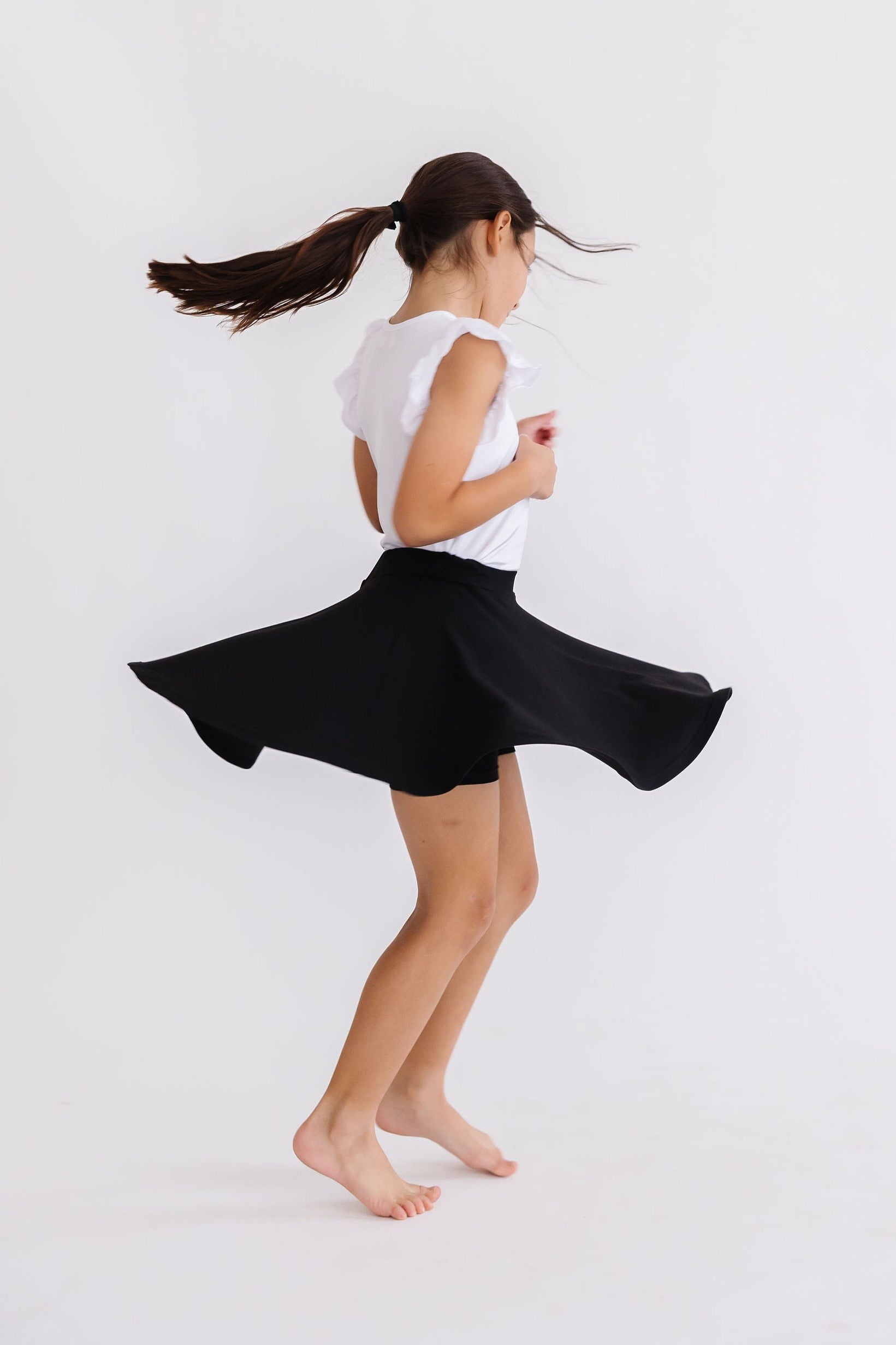 Black Twirl Skort - Aaria Tees Aaria Tees
