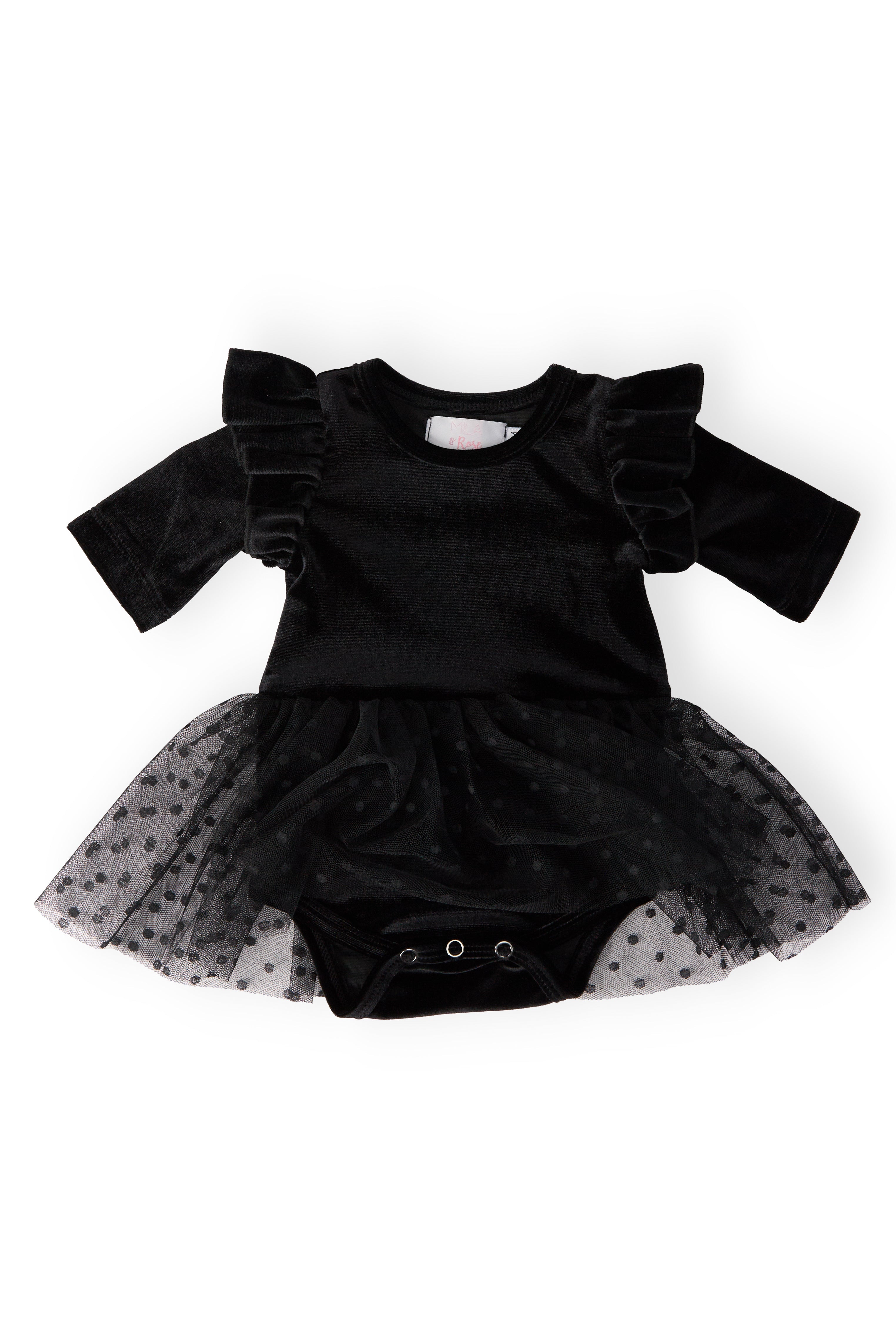 Black Velvet Tutu Bodysuit - Aaria Tees Aaria Tees