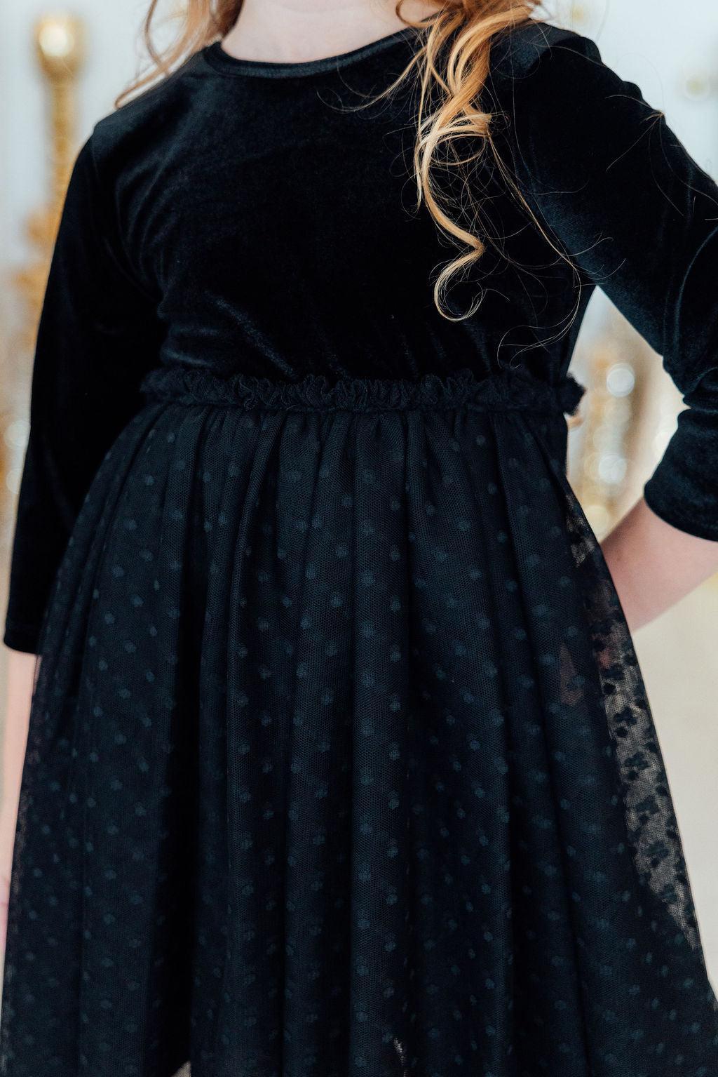 Black Velvet Tutu Dress - Aaria Tees