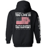 Support The Country You Live In Flag Aaria Tees