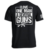 I Love One Man & Several Guns (Back Print) Aaria Tees