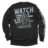 Watch Stand Fast in the Faith (Back Print) Aaria Tees