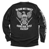 In God We Trust Guns Are Just Backup Aaria Tees