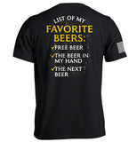 List of My Favorite Beers Aaria Tees