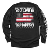 Support The Country You Live In Flag Aaria Tees
