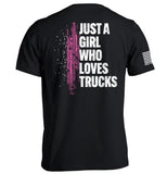 Just A Girl Who Loves Trucks Aaria Tees