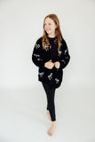 Black/Coconut Bow Cozy Cardigan - Aaria Tees Aaria Tees