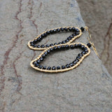 Black Spinel Freestyle Earrings Aaria Tees