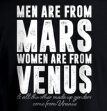 Men are from Mars Women are from Venus Aaria Tees