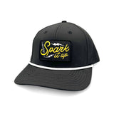 Spark it up Black (Woven Patch) Aaria Tees