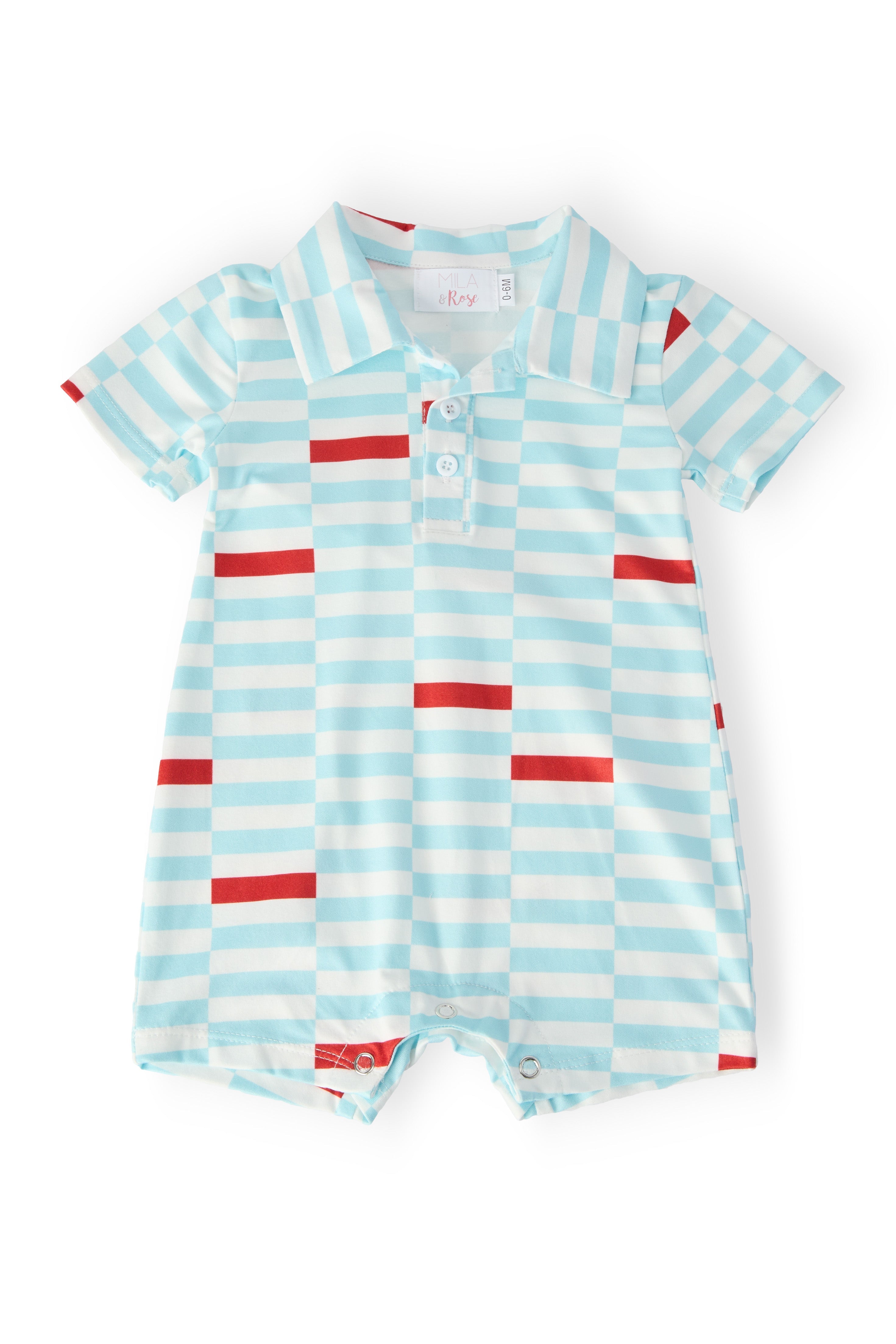 Block Party Polo Shorty One-Piece - Aaria Tees Aaria Tees